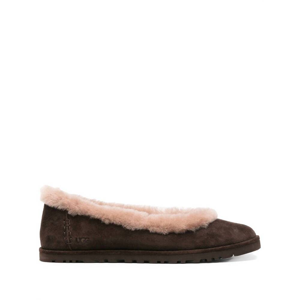 NEW UGG women's zora suede ballet flat in dusted cocoa